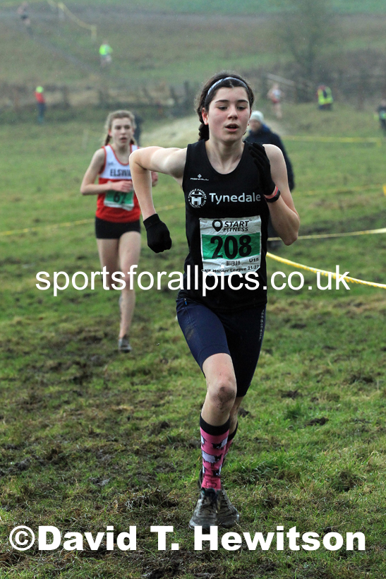 Girls under-15s 2022 North Eastern Harrier League, Thornley Farm, Peterlee, County Durham. Photo: David T. Hewitson/Sports for All Pics